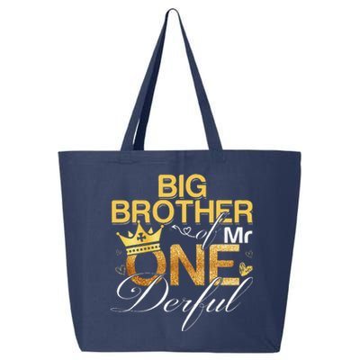 Big Brother Of Mr Onederful 1st Birthday First Onederful 25L Jumbo Tote