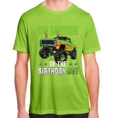 Big Brother Of Birthday Boy Monster Truck Family Matching Adult ChromaSoft Performance T-Shirt