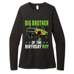 Big Brother Of Birthday Boy Monster Truck Family Matching Womens CVC Long Sleeve Shirt