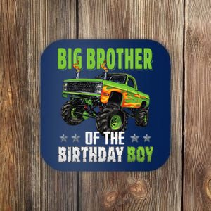 Big Brother Of Birthday Boy Monster Truck Family Matching Coaster