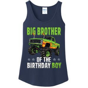 Big Brother Of Birthday Boy Monster Truck Family Matching Ladies Essential Tank