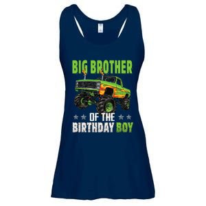 Big Brother Of Birthday Boy Monster Truck Family Matching Ladies Essential Flowy Tank