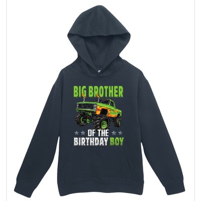 Big Brother Of Birthday Boy Monster Truck Family Matching Urban Pullover Hoodie