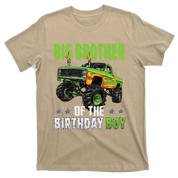 Big Brother Of Birthday Boy Monster Truck Family Matching T-Shirt