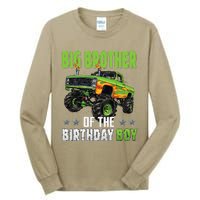 Big Brother Of Birthday Boy Monster Truck Family Matching Tall Long Sleeve T-Shirt