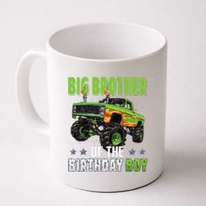 Big Brother Of Birthday Boy Monster Truck Family Matching Coffee Mug