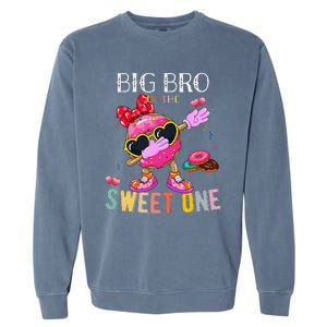 Big Brother Of The Dabbing Donut Birthday Girl Donut Sweet Garment-Dyed Sweatshirt