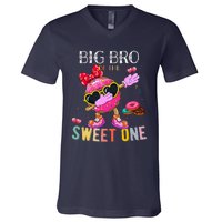 Big Brother Of The Dabbing Donut Birthday Girl Donut Sweet V-Neck T-Shirt