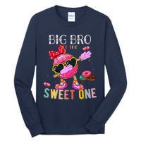 Big Brother Of The Dabbing Donut Birthday Girl Donut Sweet Tall Long Sleeve T-Shirt