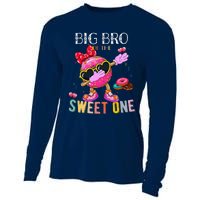 Big Brother Of The Dabbing Donut Birthday Girl Donut Sweet Cooling Performance Long Sleeve Crew