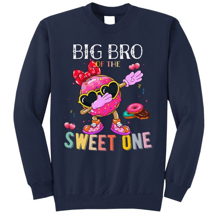 Big Brother Of The Dabbing Donut Birthday Girl Donut Sweet Tall Sweatshirt