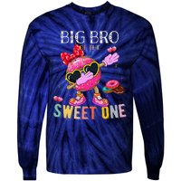 Big Brother Of The Dabbing Donut Birthday Girl Donut Sweet Tie-Dye Long Sleeve Shirt