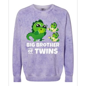 Big Brother of Twins Older Brother of Twin Announcement Colorblast Crewneck Sweatshirt