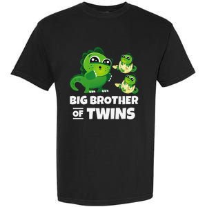 Big Brother of Twins Older Brother of Twin Announcement Garment-Dyed Heavyweight T-Shirt