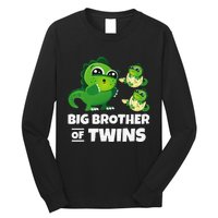 Big Brother of Twins Older Brother of Twin Announcement Long Sleeve Shirt