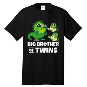 Big Brother of Twins Older Brother of Twin Announcement Tall T-Shirt