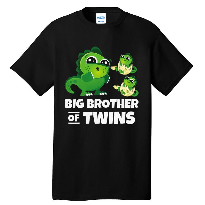 Big Brother of Twins Older Brother of Twin Announcement Tall T-Shirt