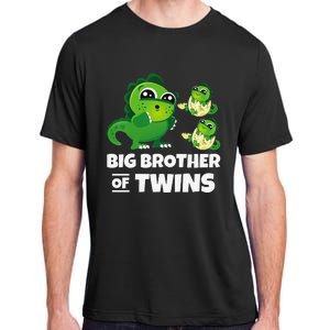 Big Brother of Twins Older Brother of Twin Announcement Adult ChromaSoft Performance T-Shirt