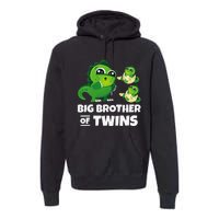 Big Brother of Twins Older Brother of Twin Announcement Premium Hoodie