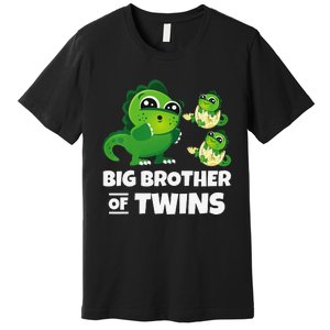 Big Brother of Twins Older Brother of Twin Announcement Premium T-Shirt