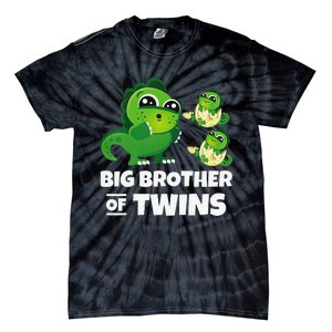 Big Brother of Twins Older Brother of Twin Announcement Tie-Dye T-Shirt