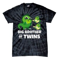 Big Brother of Twins Older Brother of Twin Announcement Tie-Dye T-Shirt