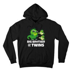 Big Brother of Twins Older Brother of Twin Announcement Tall Hoodie