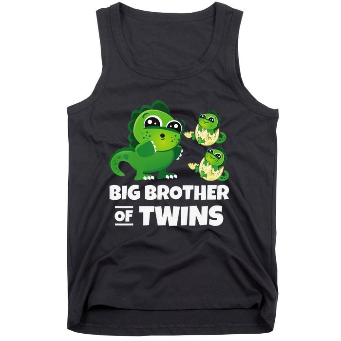 Big Brother of Twins Older Brother of Twin Announcement Tank Top