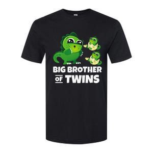 Big Brother of Twins Older Brother of Twin Announcement Softstyle CVC T-Shirt