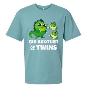 Big Brother of Twins Older Brother of Twin Announcement Sueded Cloud Jersey T-Shirt