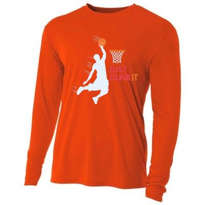 Best Basketballer Of All Time Just Dunk It Basketball Lover Cooling Performance Long Sleeve Crew