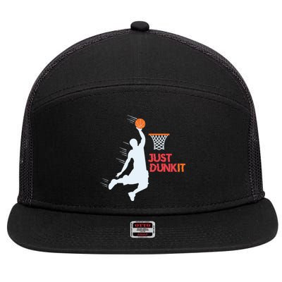 Best Basketballer Of All Time Just Dunk It Basketball Lover 7 Panel Mesh Trucker Snapback Hat