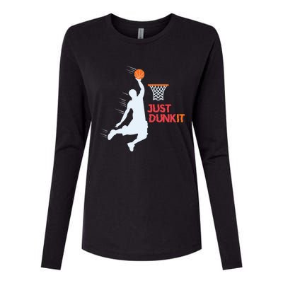 Best Basketballer Of All Time Just Dunk It Basketball Lover Womens Cotton Relaxed Long Sleeve T-Shirt