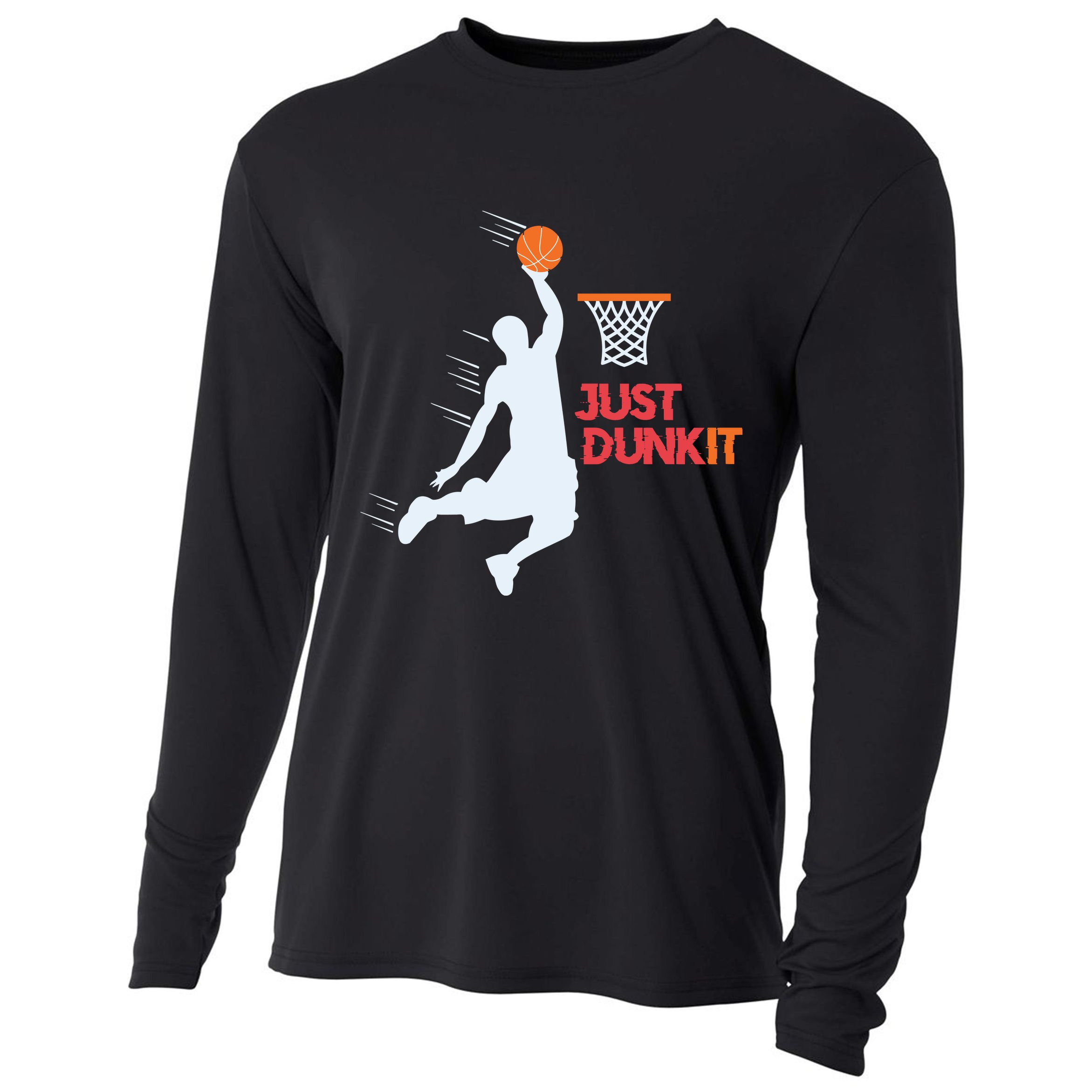 Best Basketballer Of All Time Just Dunk It Basketball Lover Cooling Performance Long Sleeve Crew