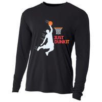 Best Basketballer Of All Time Just Dunk It Basketball Lover Cooling Performance Long Sleeve Crew
