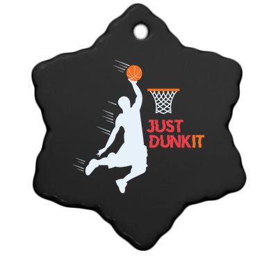 Best Basketballer Of All Time Just Dunk It Basketball Lover Ceramic Star Ornament