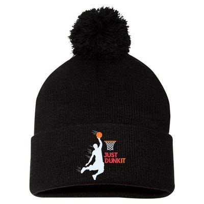 Best Basketballer Of All Time Just Dunk It Basketball Lover Pom Pom 12in Knit Beanie