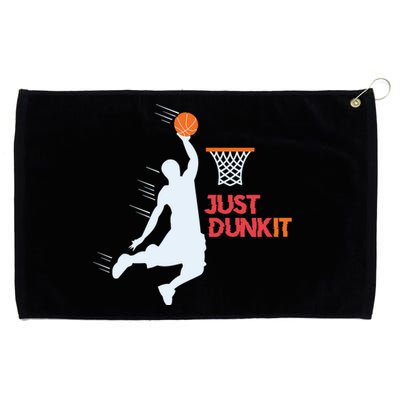 Best Basketballer Of All Time Just Dunk It Basketball Lover Grommeted Golf Towel