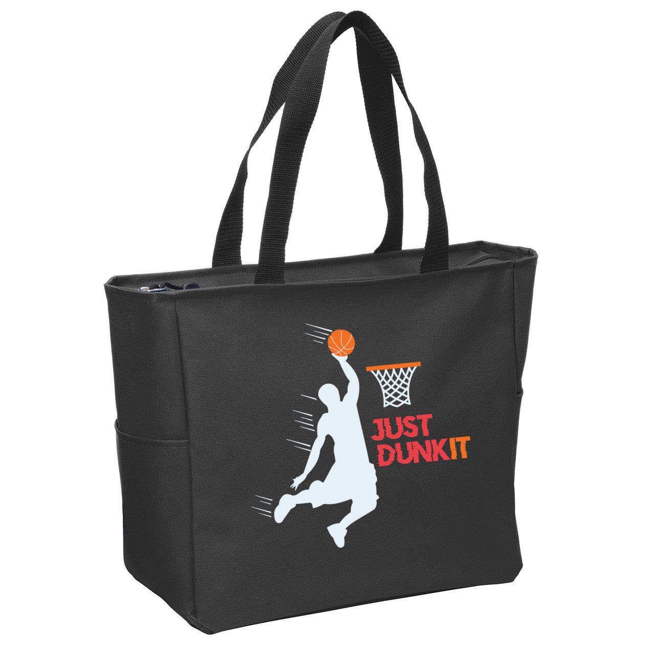 Best Basketballer Of All Time Just Dunk It Basketball Lover Zip Tote Bag