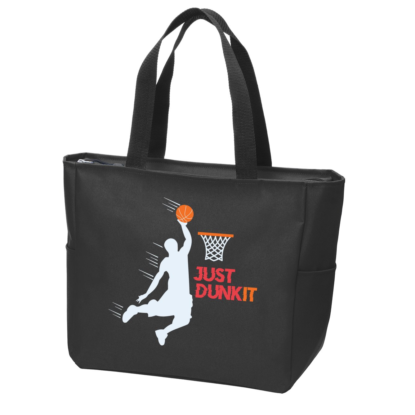 Best Basketballer Of All Time Just Dunk It Basketball Lover Zip Tote Bag