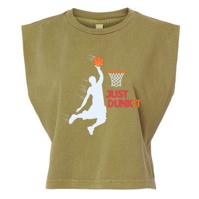 Best Basketballer Of All Time Just Dunk It Basketball Lover Garment-Dyed Women's Muscle Tee