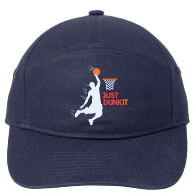 Best Basketballer Of All Time Just Dunk It Basketball Lover 7-Panel Snapback Hat