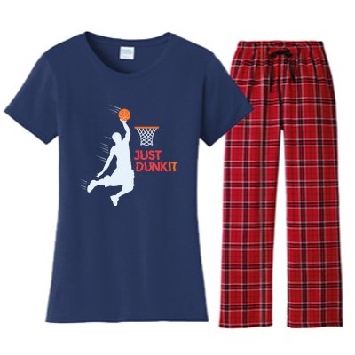 Best Basketballer Of All Time Just Dunk It Basketball Lover Women's Flannel Pajama Set