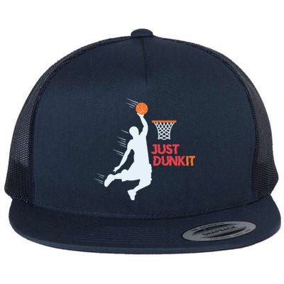 Best Basketballer Of All Time Just Dunk It Basketball Lover Flat Bill Trucker Hat