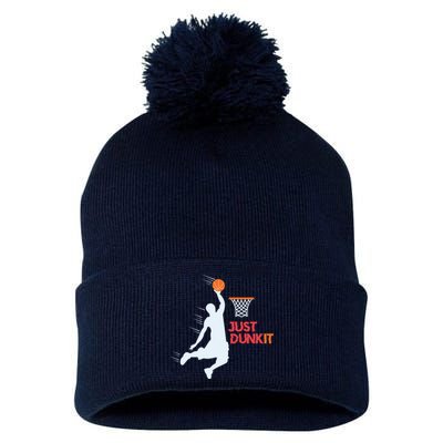 Best Basketballer Of All Time Just Dunk It Basketball Lover Pom Pom 12in Knit Beanie