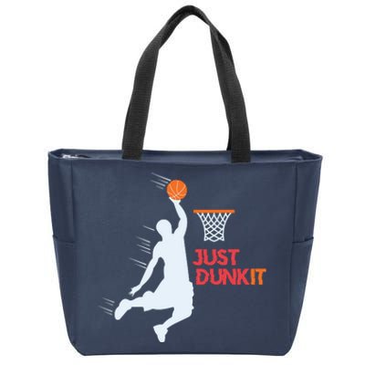 Best Basketballer Of All Time Just Dunk It Basketball Lover Zip Tote Bag