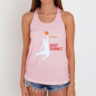 Best Basketballer Of All Time Just Dunk It Basketball Lover Women's Knotted Racerback Tank