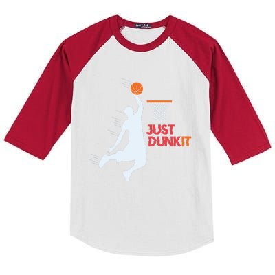 Best Basketballer Of All Time Just Dunk It Basketball Lover Kids Colorblock Raglan Jersey