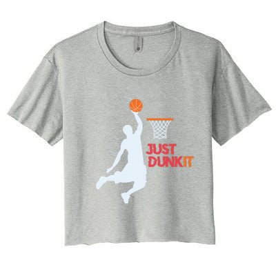 Best Basketballer Of All Time Just Dunk It Basketball Lover Women's Crop Top Tee