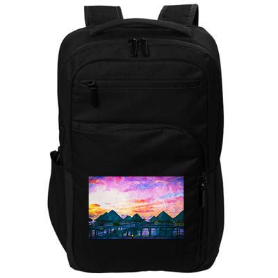 Bora Bora Oceania Oil Paint Impact Tech Backpack